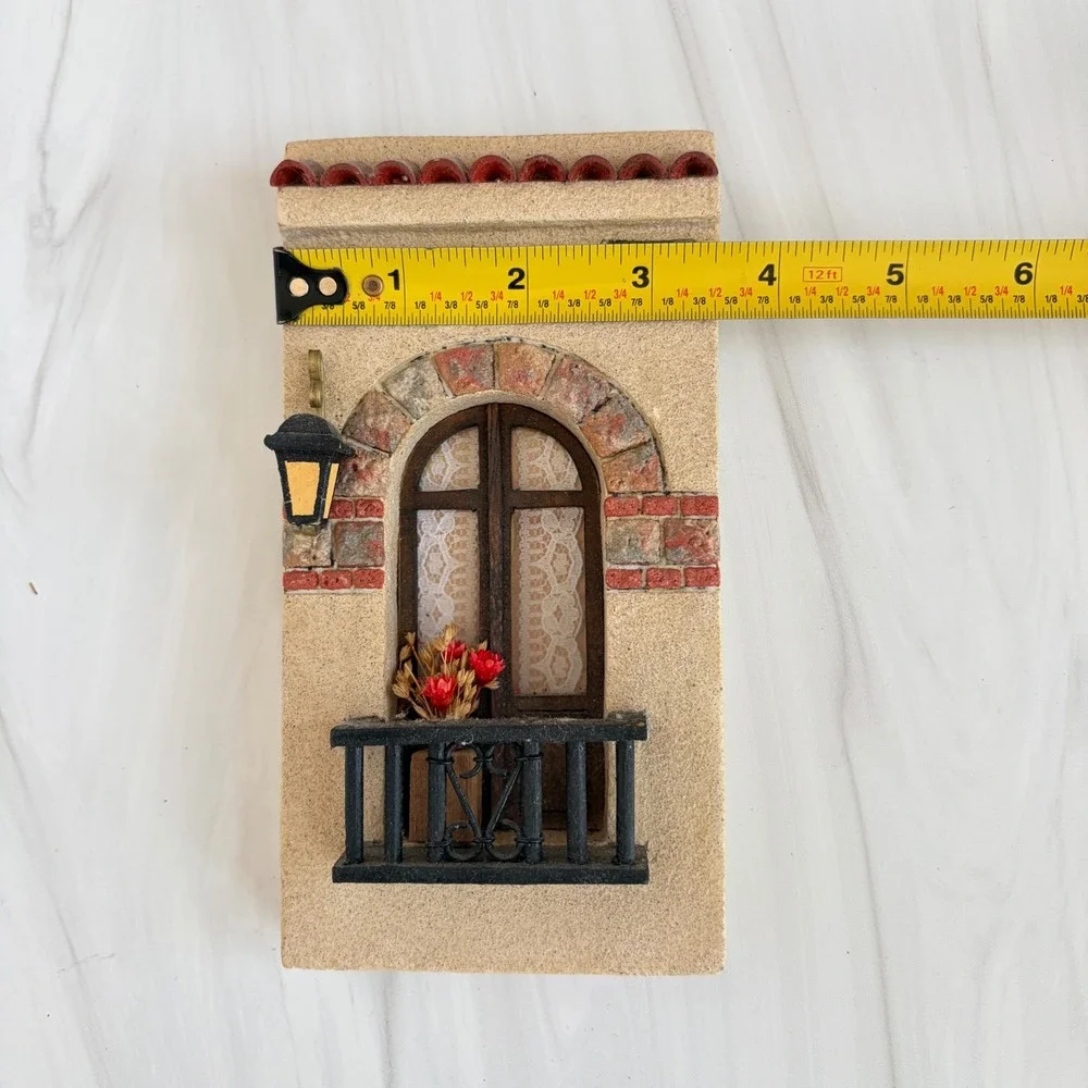 Handcrafted Uruguay Souvenir Wall Plaque 3D Miniature Balcony Architectural Art